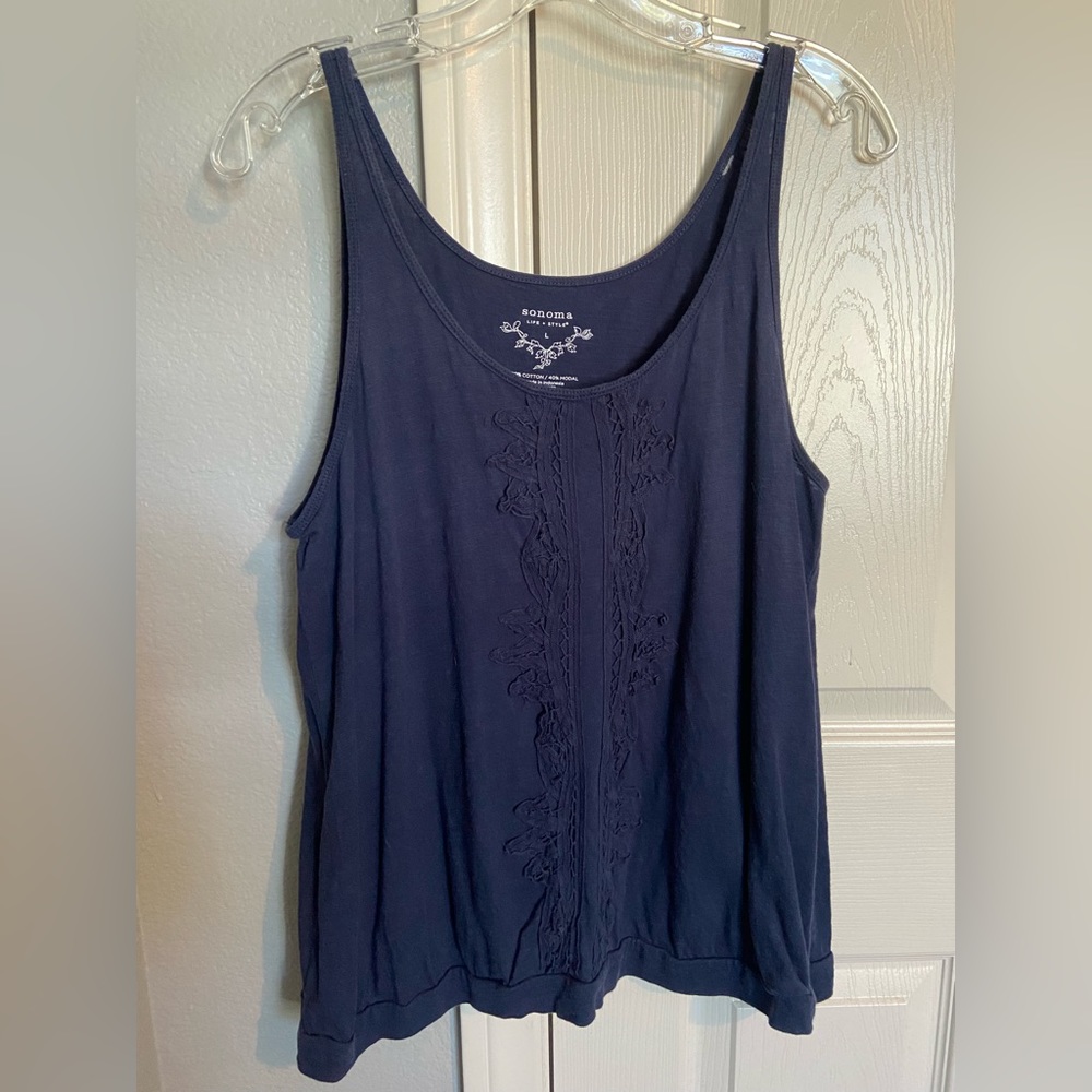 Beautiful Navy Blue Tank Top